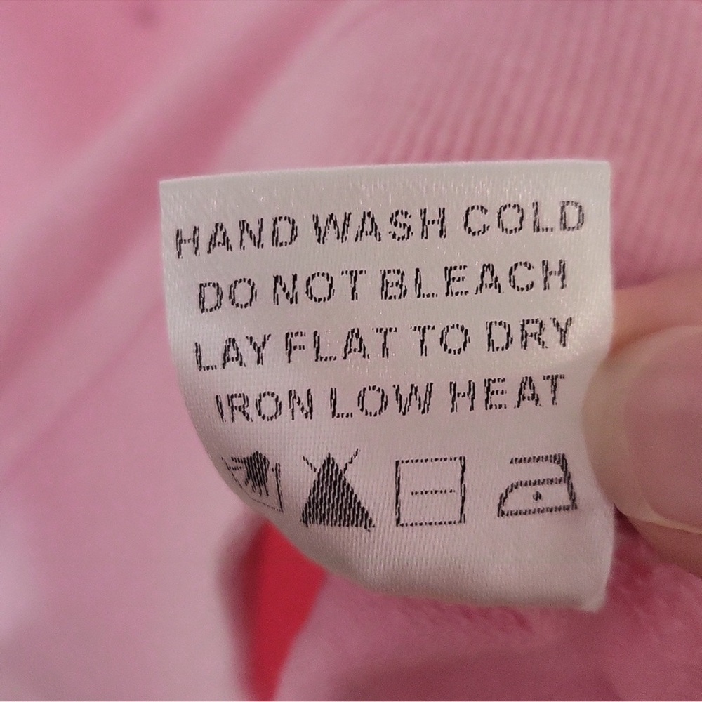 White Birch Rhinestone Cotton Pink Crew V Neck Short Sleeve Oversized Top NWOT - Picture 7 of 16